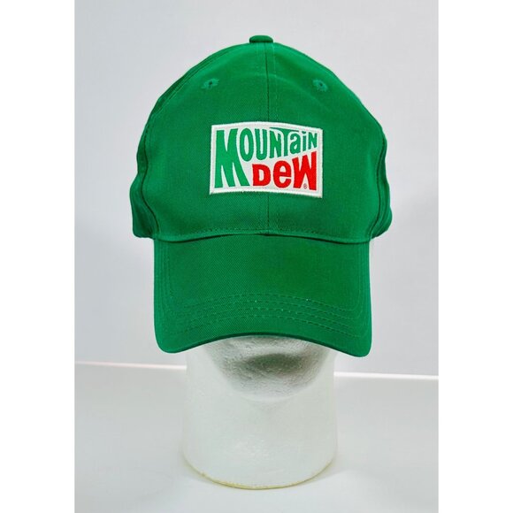 Mountain Dew Logo Green Adjustable Baseball Cap Cotton Unisex One Size Clean Sod - Picture 2 of 11